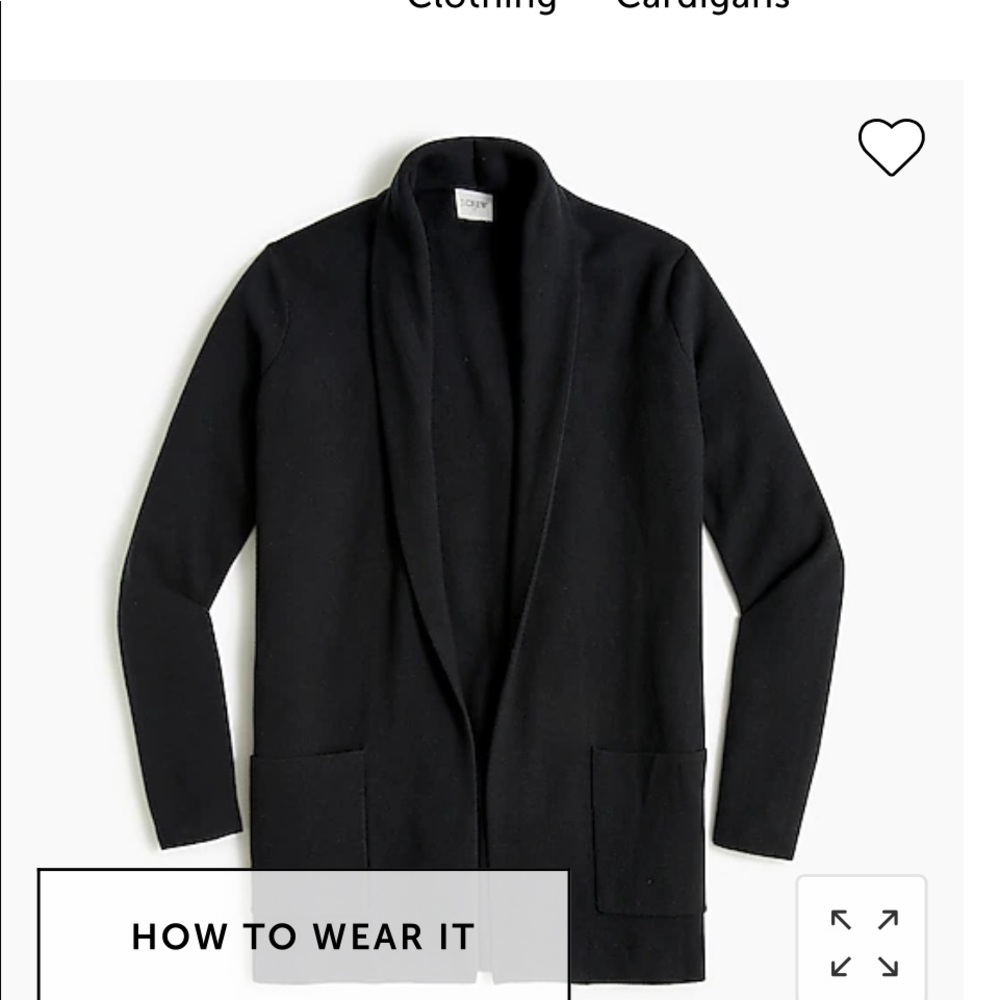 Adorable J crew sweater blazer black. Perfect condition. Worn once.